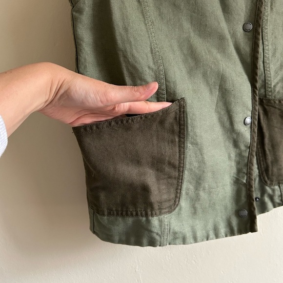 Wilfred Free Green Oversized Linen Blend Vest Size XXS - Picture 5 of 7